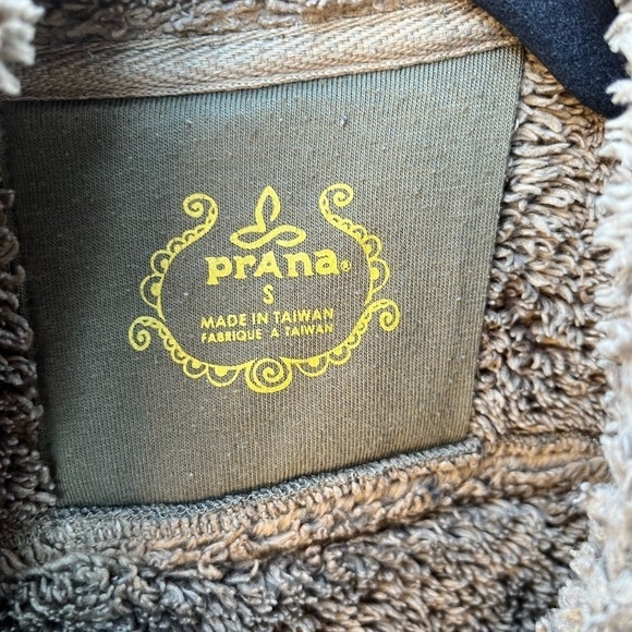 Women's Prana Jacket Green Solid Sherpa S HOLE Hippie BOHO Asymmetrical City - Picture 2 of 16